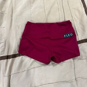 Fleo Women's Deep Red Athletic Shorts